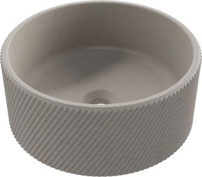 Umywalka betonowa nablatowa okrągła bez otworu na baterię 37 cm VIJA | różne kolory : Kolor - Cappuccino
