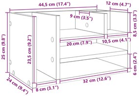 Klasyczny stojący organizer na biurko beton - Sannir