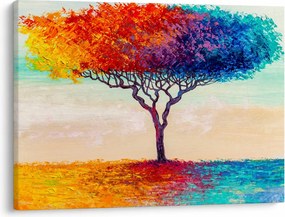 Obraz malowanego drzewa (70x50 cm)