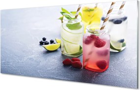 Szklany Panel Mix Owocowy: Malina i Limonka