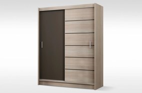 Szafa Przesuwna NIDALE 203 cm Szafa Dwudrzwiowa Dąb sonoma
