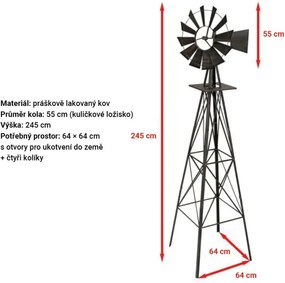 STILISTA Wiatrak, 245 x 55 cm, stal, Żółty