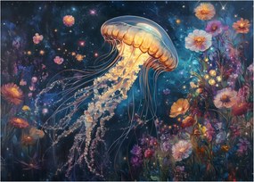 Obraz na szkle - Magiczna meduza (70x50 cm)