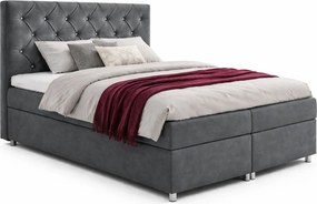 Duże łóżko z pikowanym zagłówkiem 160x200 G0-G29