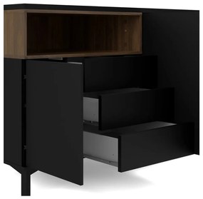 Czarna komoda 176x90x49 cm Roomers – Tvilum