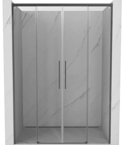 Mexen Rox drzwi prysznicowe rozsuwane 140 cm, transparent, gun metal - 8C2-140-002-95-00