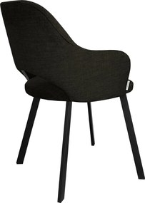 Krzesło Milano tkanina Vogue noga metalowa : Kolor nogi - Czarna profil, Kolor tkaniny - VOGUE - VOGUE 17, Typ siedziska - Siedzisko stałe