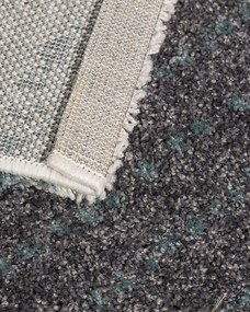 Dywan Modern Teal blue/ dark grey 200x290cm