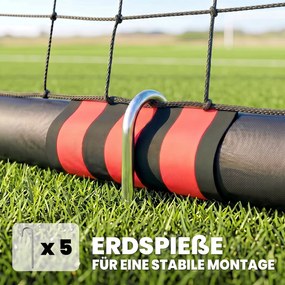 SPORTNOW Bramka do ogrodu 1,8 x 1,2 m dla młodzieży i dorosłych, solidna bramka outdoor z siatką, wyściółką, kotwami ziemnymi | Aosom PL