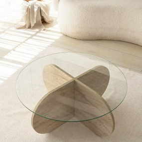 Stolik konferencyjny Bubble Travertine
