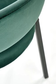 Krzesło tapicerowane K473 VELVET zielone HALMAR