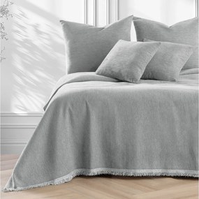 Jasnoszara narzuta z szenilu 220x240 cm Talo – Filumi