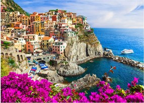 Obraz - Włoska wioska Manarola (70x50 cm)
