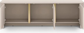 Szafka RTV Sorrenti 168 cm - kaszmir / złoty