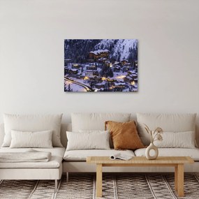Obraz - górskie zimowe miasteczko (70x50 cm)