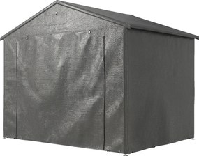 Outsunny Namiot garażowy 2,5x1,8 m Wodoodporny namiot garażowy z rolowanymi drzwiami na zamek okno wentylacyjne Ciemnoszary | Aosom PL