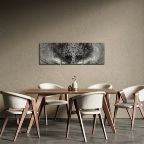 Obraz - Drzewo życia (z zegarem) (90x30 cm)