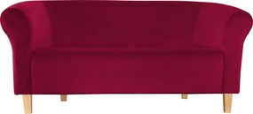 Sofa Milo tkanina Welur wygodna sofa tapicerowana do salonu i poczekalni : Kolor nogi - Drewno, Kolor tkaniny - VELVET - MG31, Typ tkaniny - Velvet, Wysokość nogi - 15 cm