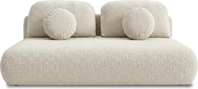 Sofa BASE Rozkładana Dwuosobowa Beżowa Boucle Japandi
