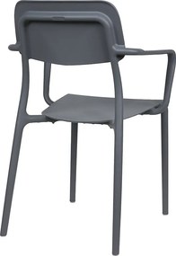 Plastikowe krzesło do ogrodu Rimo, z podłokietnikami