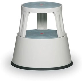 Taboret mobilny stalowy, szary