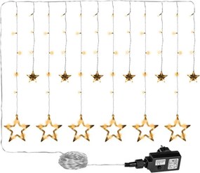 Dekoracja świąteczna - świecące gwiazdki,150LED, ciepła biel