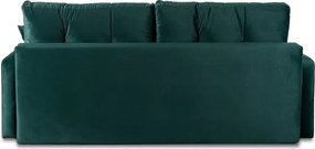 Sofa z Funkcją Spania FAVIO Wersalka Rozkładana Dwuosobowa Welurowa Zielona