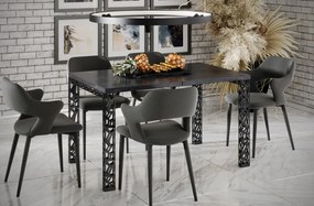Stół na ażurowych nogach Matio 215 z blatem 80x80 rozkładany do 215 cm