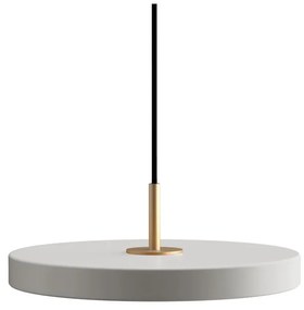 Jasnoszara lampa wisząca LED z metalowym kloszem ø 31 cm Asteria Mini – UMAGE