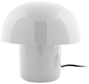 Biała lampa stołowa z metalowym kloszem (wysokość 20 cm) Fat Mushroom – Leitmotiv