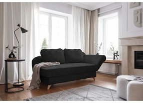 Antracytowy sztruksowy szezlong (prawostronny) Chic Charlotte – Miuform