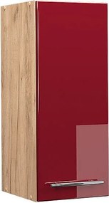 Szafka ścienna bordowa czerwień wysoki połysk 30x34.1x72 fame-line