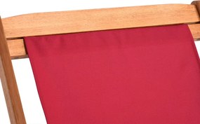 Leżak ogrodowy SIENA, 94x60x94cm, czerwona Casaria