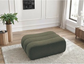 Zielony podnóżek z materiału bouclé Azra – Bobochic Paris