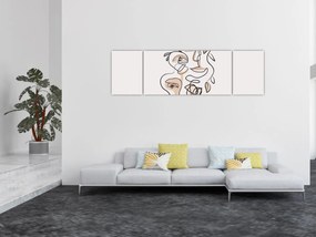 Obraz - Makijaż twarzy ze sztuką linii (170x50 cm)