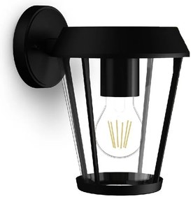 Philips Sunera zewnętrzna lampa ścienna czarna,E27, maks. 1x25 W