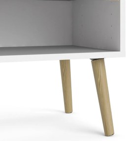 Biała/w naturalnym kolorze szafka nocna Oslo – Tvilum
