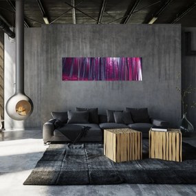 Obraz różowego lasu (170x50 cm)