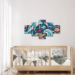 Obraz – Rysowane zwierzęta wodne (125x70 cm)