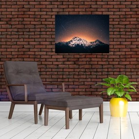 Obraz gwiaździstego nieba z górami (70x50 cm)