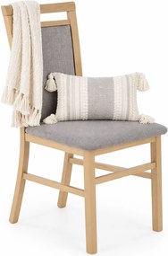 Klasyczne tapicerowane krzesło drewniane dąb sonoma W1-S86