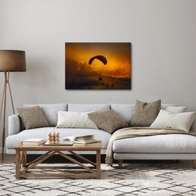 Obraz spadochroniarza o zachodzie słońca (70x50 cm)