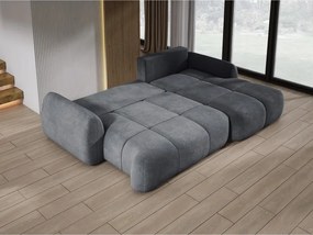 Narożnik COCO z funkcją spania, poduszkami i pojemnikiem Cloud 91 Ciemny Szary