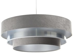 Szaro-srebrna okrągła lampa wisząca nad stół - 4X S454 L3-E88