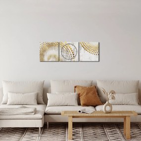 Obraz - Betonowy wzór (z zegarem) (90x30 cm)