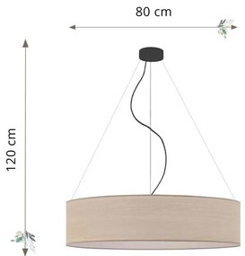 Lampa wisząca z fornirowym abażurem 80 cm - EX323-Porta Santo