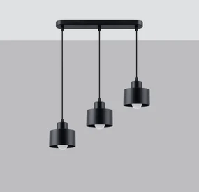 Lampa wisząca SAVAR 3 czarna SOLLUX LIGHTING