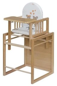COSING - Dziecięce krzesełko do karmienia 2w1 Viktoria buk/biały