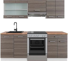 Aneks kuchenny szlachetny szary/biały 200x60x81.6 r-line