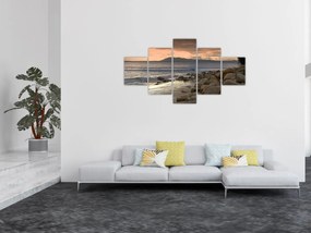Obraz - Morze i góry (125x70 cm)